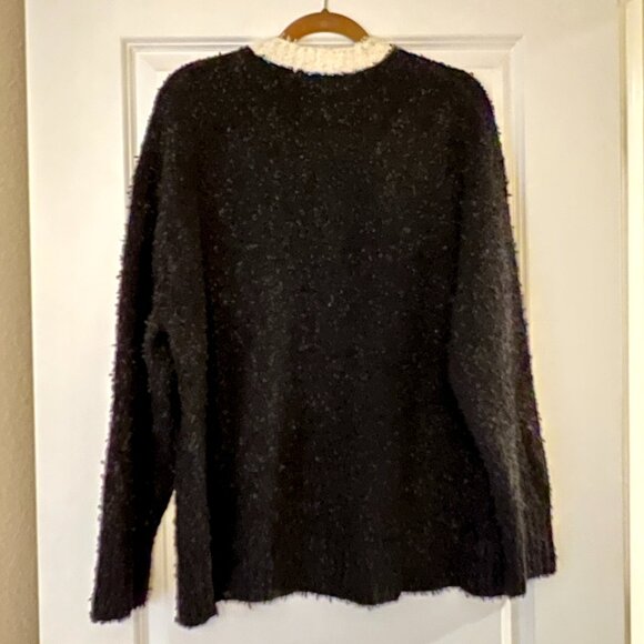 J.Crew Black White Long Cardigan Sweater, NEW - Picture 4 of 4
